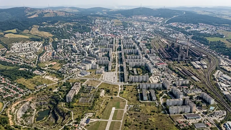 A town from the air