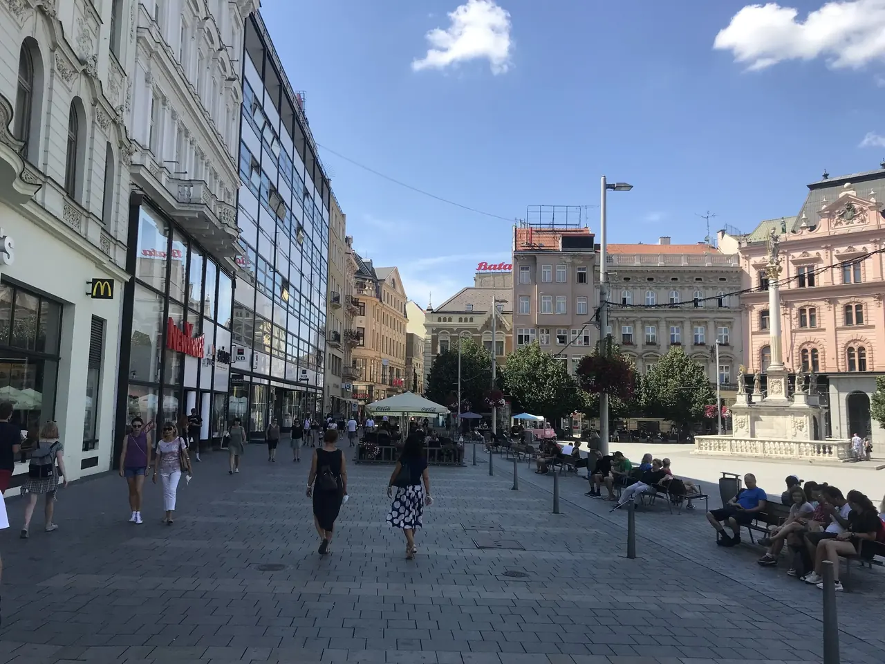 The Baťa department store on Česká street in Brno