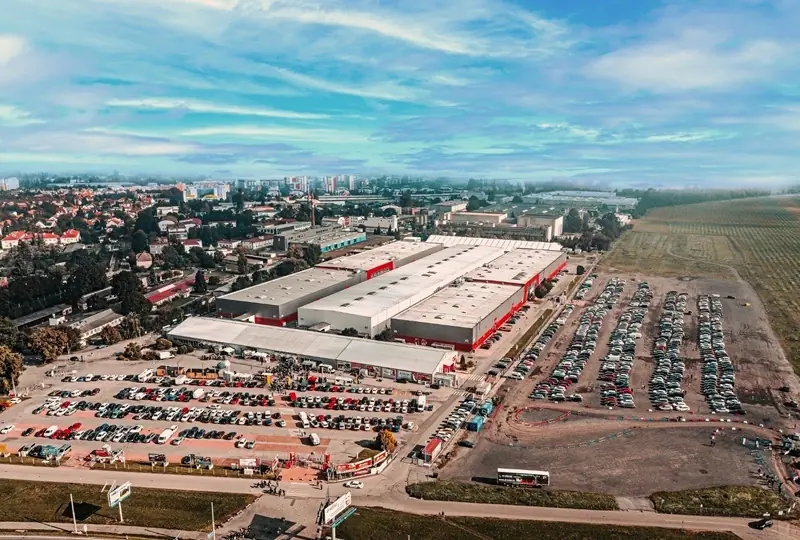 PVA Expo Praha exhibition centre from the air